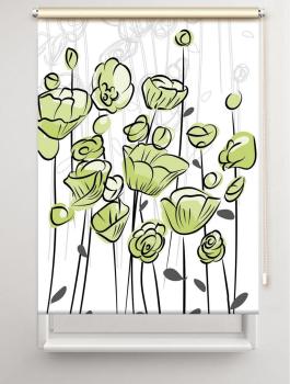 Rollo Summer Apfel   , Rollo, Motivrollo, Rollo mit Druck, Fotorollo, bedrucktes Rollo, Fensterrollo,verdunkelndes Rollo, Sonnenschutz Rollo